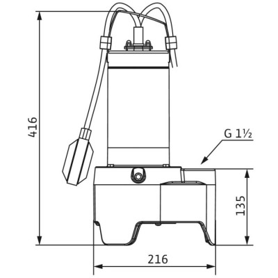 Дренажный насос Wilo Rexa MINI3-V04.09/M05-523/A-10M Дренажный насос Wilo Rexa MINI3-V04.09/M05-523/A-10M