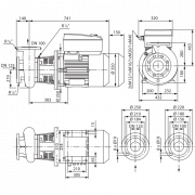 Блочный насос Wilo CronoBloc-BL-E 100/270-15/4-R1