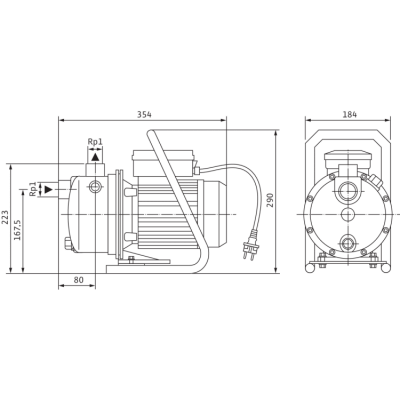 Поверхностный насос Wilo Jet WJ 203 (1~230 В) Поверхностный насос Wilo Jet WJ 203 (1~230 В)