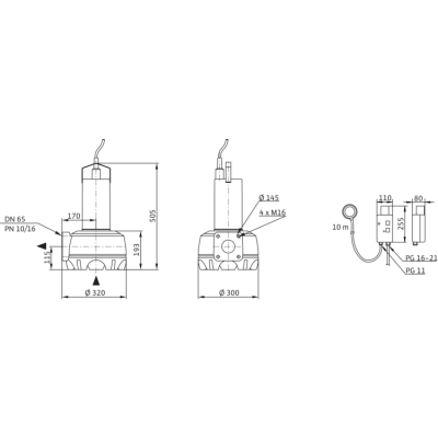 Погружной насос для сточных вод Drain TP 65 E 114/11-A (3~400 V) Погружной насос для сточных вод Drain TP 65 E 114/11-A (3~400 V)